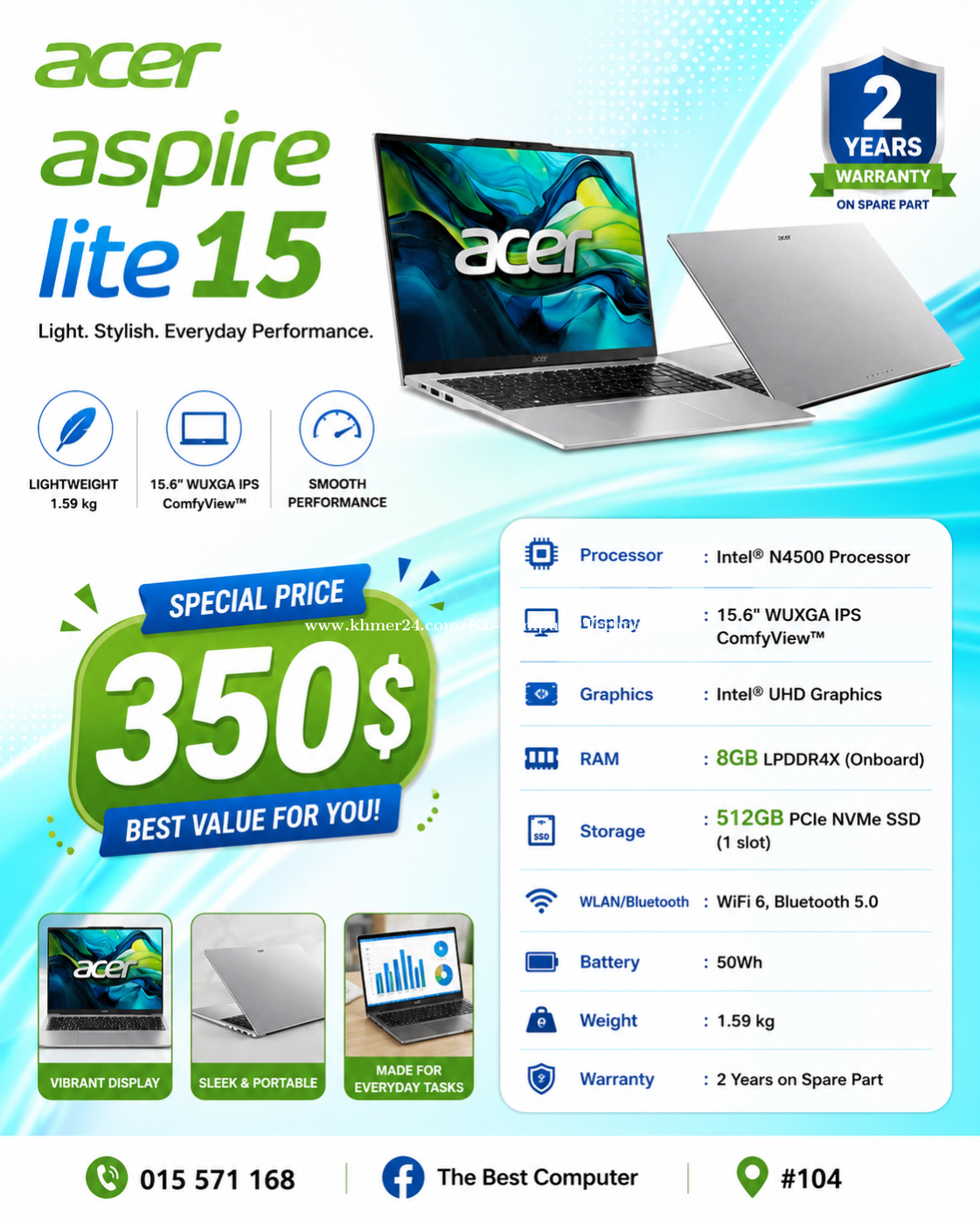 Acer Aspire Lite 15 – $350