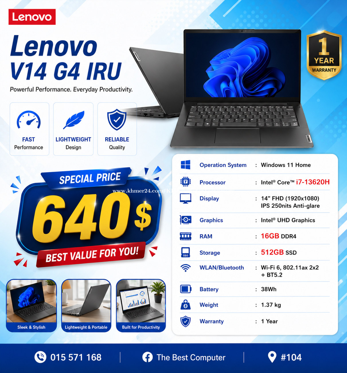 Lenovo V14 G4 IRU โ $640 ๐ป Laptop แแแแแถแแแแแแถแแ แแแแแถแแแแถแแแถแ แแถแแทแแถแแแ แแทแแแแถ แแทแแขแถแแธแแแแแ
