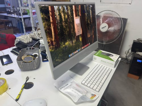 【2024 款 M4 顶配】iMac 24 英寸 24G+256G 银色 带原装键盘 后配鼠标