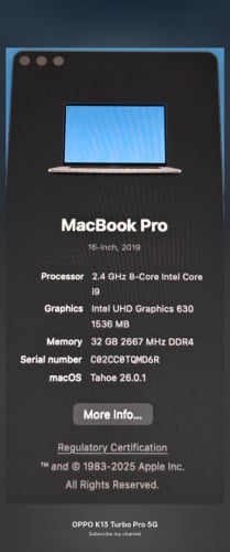 លក់ MacBook Pro 16-inch | RAM 32GB 2667 MHz DDR4 | GPU Core i9 ត្រឹមតែ $570