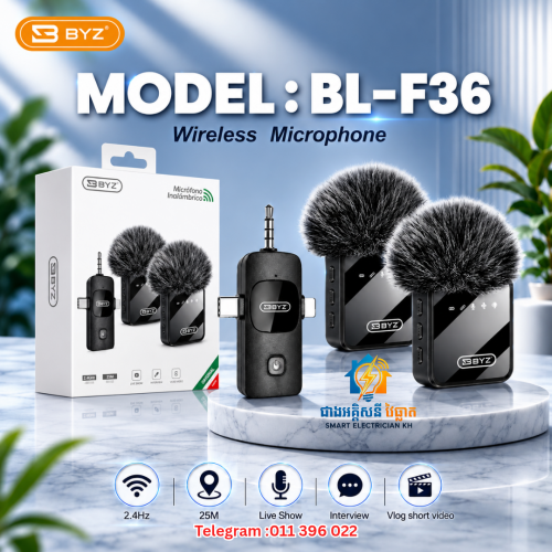 ๐๏ธ BYZ BL-F36 Wireless Microphone