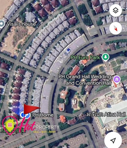 ๐ก Corner Twin Villa for Rent โ Peng Huoth Beung Snor (Euro Ville) || 2500$/Month (Nego)