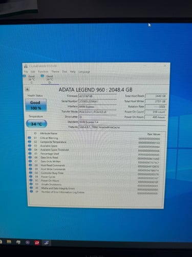 ADATA Legend 960 2TB Health GOOD 100% - M.2 មួយទឹក [ធានា1ខែ]