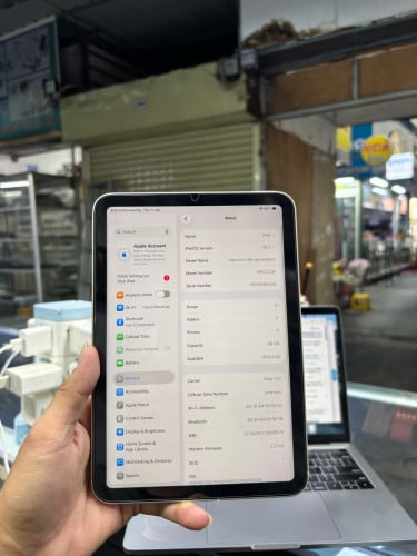 iPad mIni6 64G Sim WiFi សានុំស្រុីន កោងតួរតិច