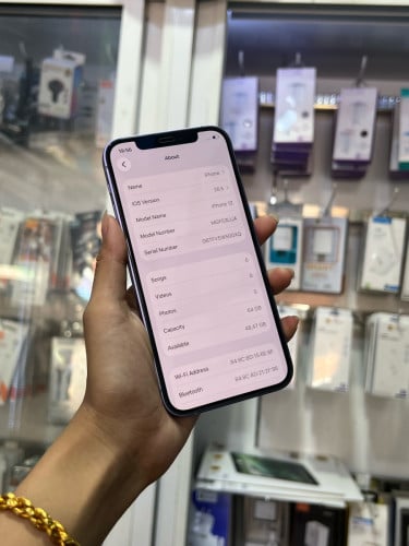 iPhone 12 ពណ៌ស្វាយ 🍏 LLA 64GB Battery 92% 🔋 តួស្អាត 99% សំណុំហ្សីន អត់ជាប់អី (ធានា1ខែ)