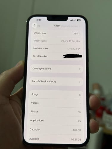iPhone 13 Pro Max 128GB ZP/A សំនុំសុីនទាំងអស់