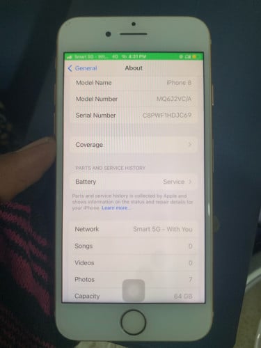 iPhone 8 ពណ៍មាសសានុំសុីន35ចចារ