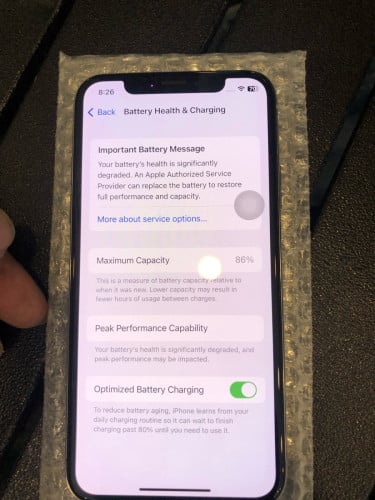 iPhone X 64 នៅសំនំសីនមានស្កេនតួនៅ98%