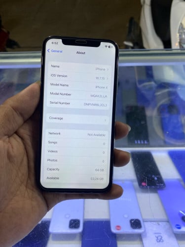 iphone x 64G battary97% អេក្រង់ថ្មីនៅស្គេនលក់55$ទីតាំងភ្នំពេញជិតវេងស្រេង Telegram 068560527