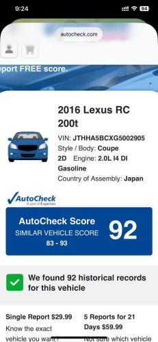 Lexus RC 2016 F Sport