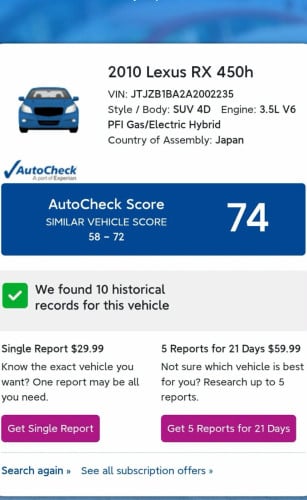 Lexus RX450h 2010