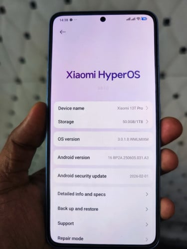 Mi13T Pro Ram16G 1T សុំណុំសុីន100%នៅថ្មីស្អាត ស្អាតនិងគុណភាពល្អរបស់ក្រុមហ៊ុន