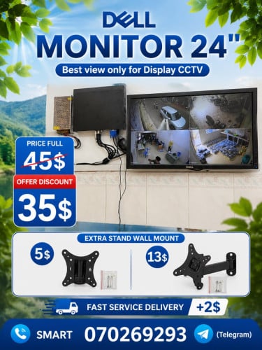 Monitor Dell 24" Best view only for Display CCTV