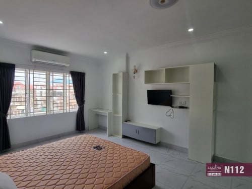 N112 | Western Large Studio Apartment With Elevator For Rent in Toul Sangke