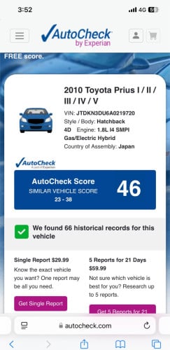 Toyota Prius 2010 Option 3