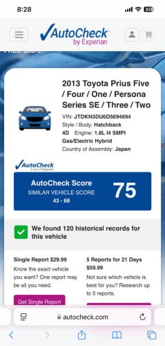 Toyota Prius 2013 Option 3