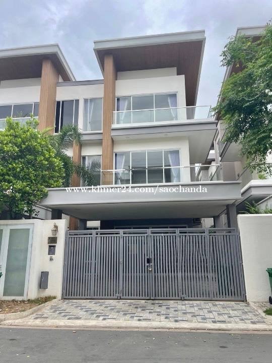 Twin Villa for rent at Borey Orkide near old international airport