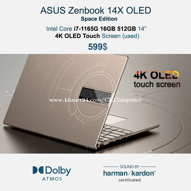 Zenbook 14X OLED Space Edition - $599 _i7 1165G7 16GB 512GB 14" 4K OLED Touch