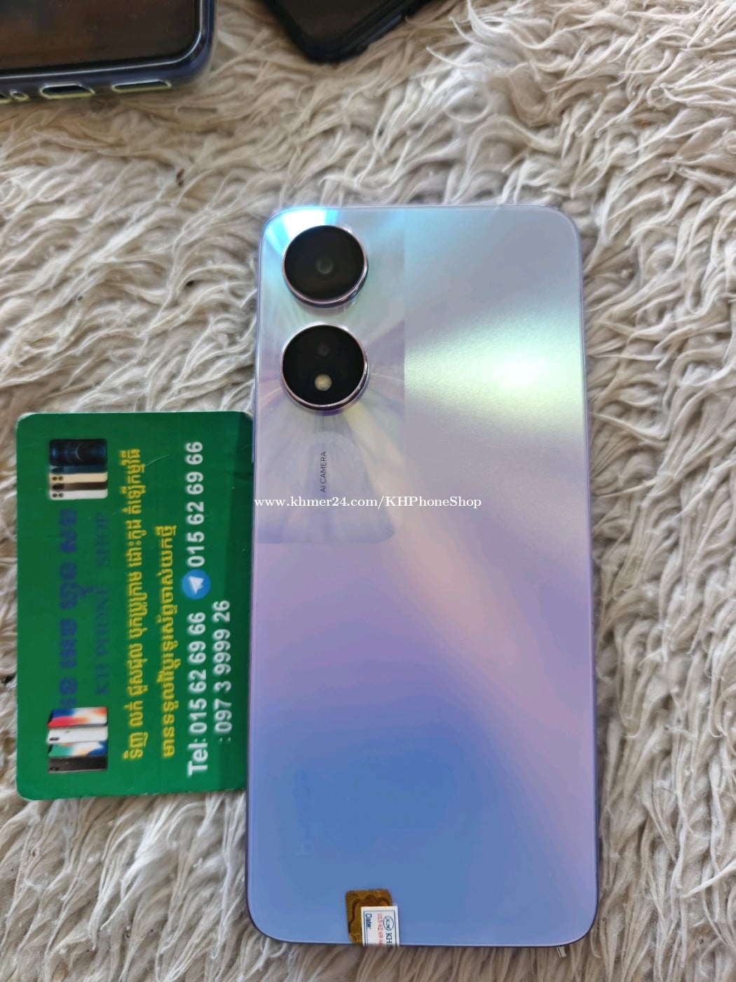 Honor play 40s Ram 4 memory 128g China version Free ស្រោម 1 ប្រើ បាន ធម្មតាលក់ 25$ 01562