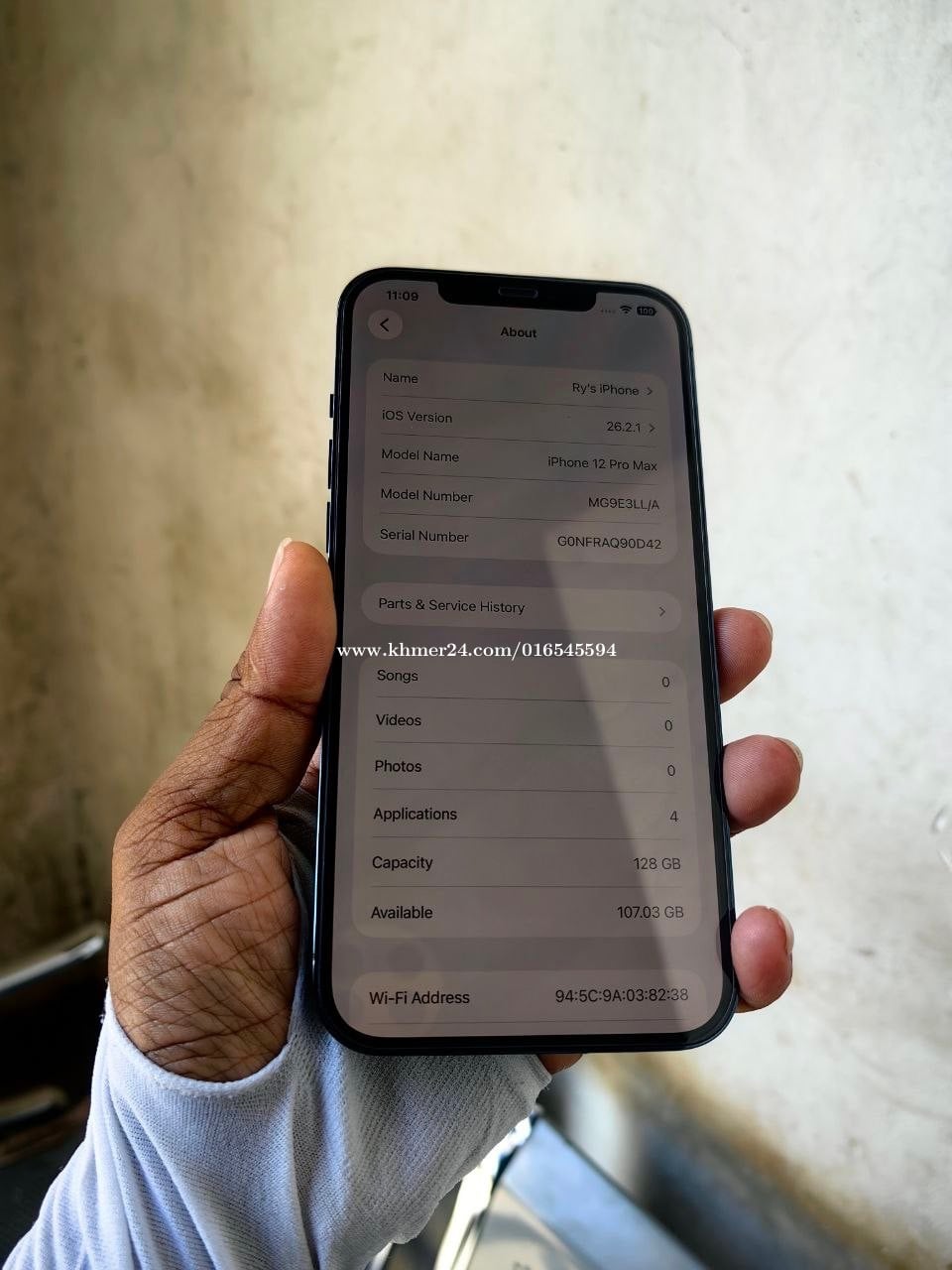 IP 12 PM (LL/A)/Ram: 6GB/Memory: 128GB