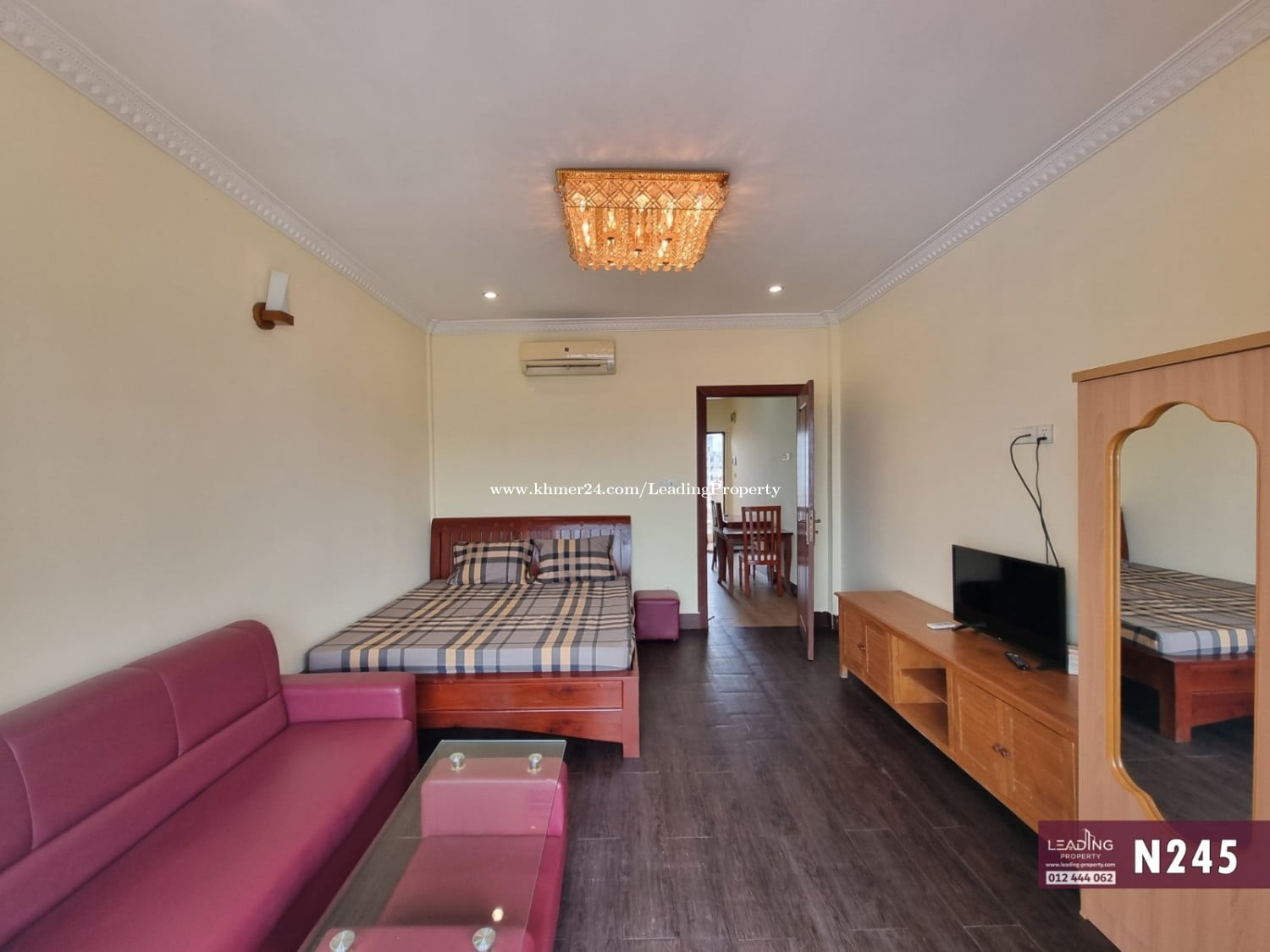 N245 | 1 Bedroom Apartment For Rent Near Toul Sleng Museum Free Wifi and Car Park