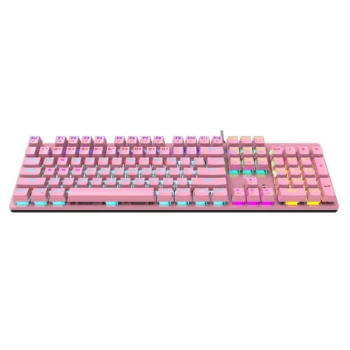 ក្ដារចុច Keyboard - Aula mechanical keyboard (pink and green) available in two colors