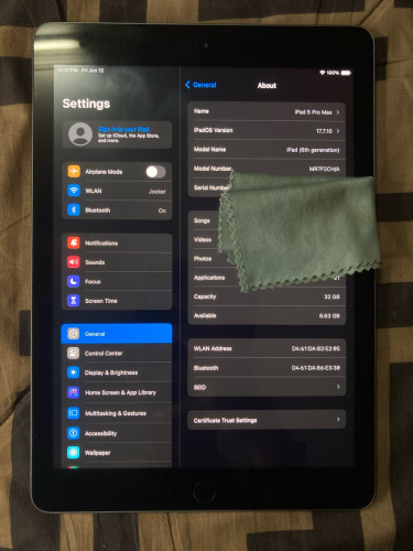 iPad 6 generation Wi-Fi only