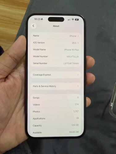 iPhone 16 plus LLA Zin All លក់ 430$