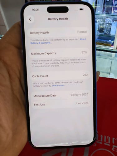 Iphone16 Xa sim1 +Esim 256G ថ្ម97% ស្អាត99%ធានាសុំនុំហ្សីន