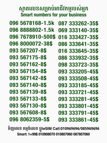Smart លេខសម្រាប់អាជីវកម្ម