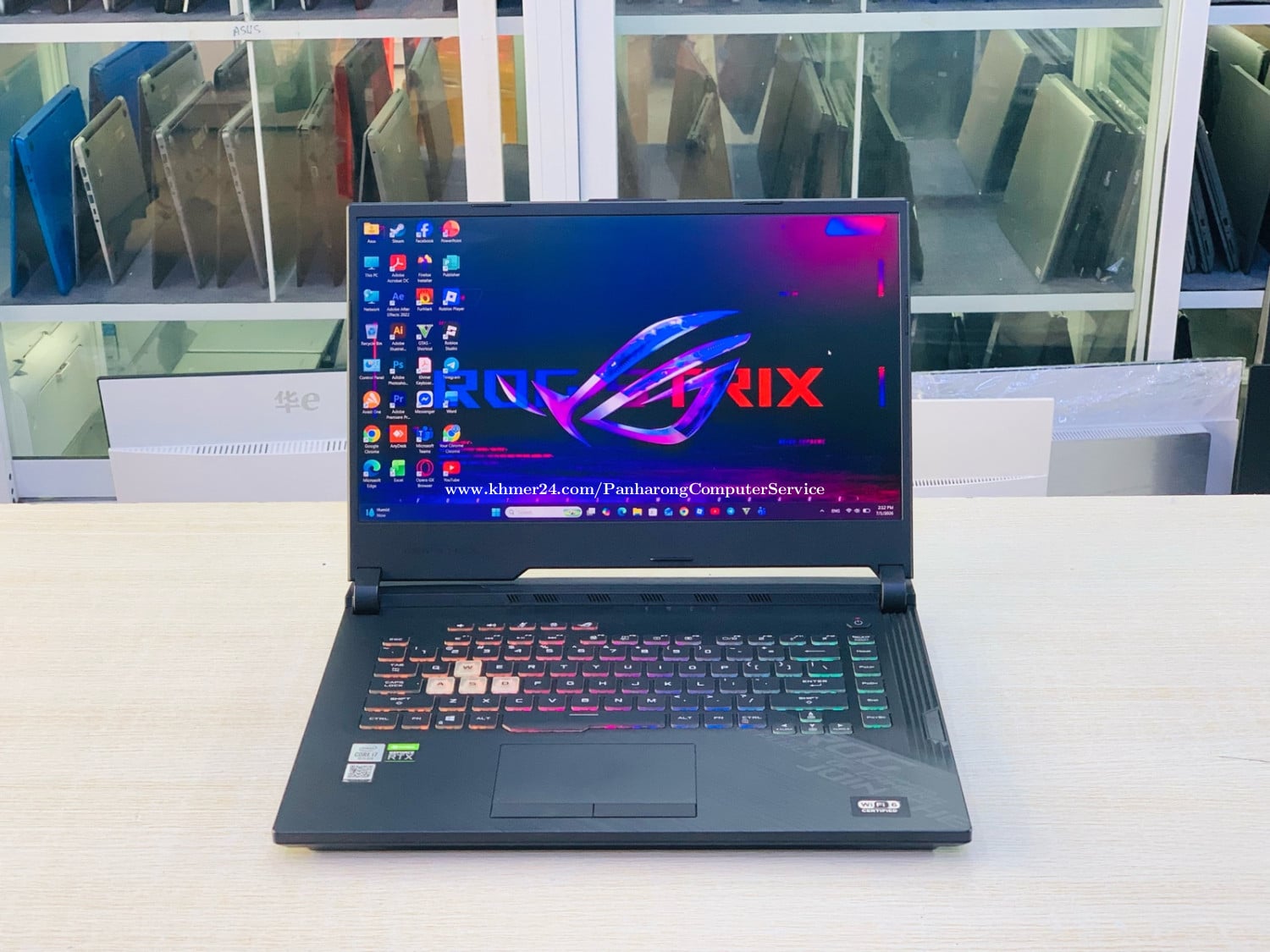 Asus ROG Strix g512LW 15.6”FHD 240Hz price $1.00 in Tuek L'ak Pir, Tuol ...