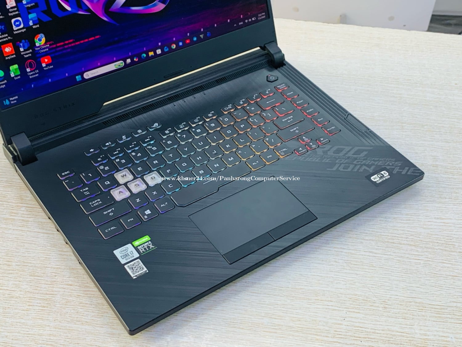 Asus ROG Strix g512LW 15.6”FHD 240Hz price $1.00 in Tuek L'ak Pir, Tuol ...