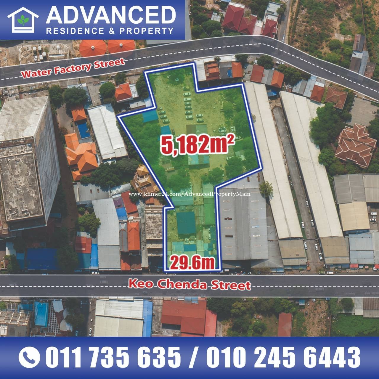 🗺️ Land with Front and Back Road, on Keo Chenda Street, near Norton University,