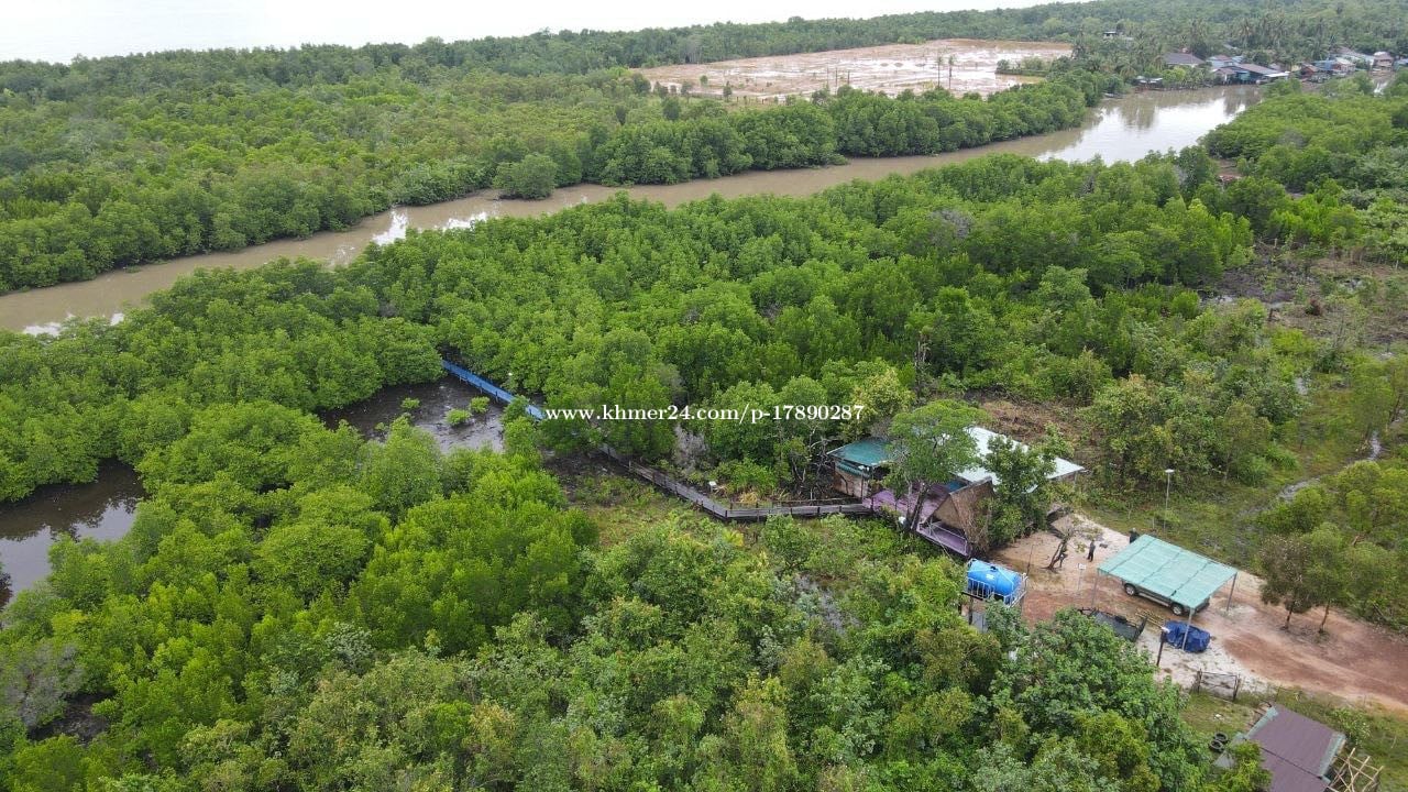 ដីលក់ជាប់ព្រែក ក្រោមហាងឆេងទីផ្សា។