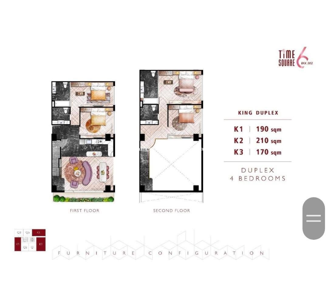 Duplex 4Bedroom in BKK1