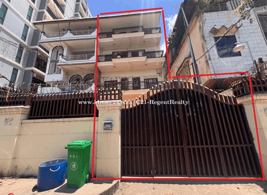 House for Rent in Tonle Bassac | 12 Bedrooms 13 Bathrooms | 10m × 33m | $3,000/month