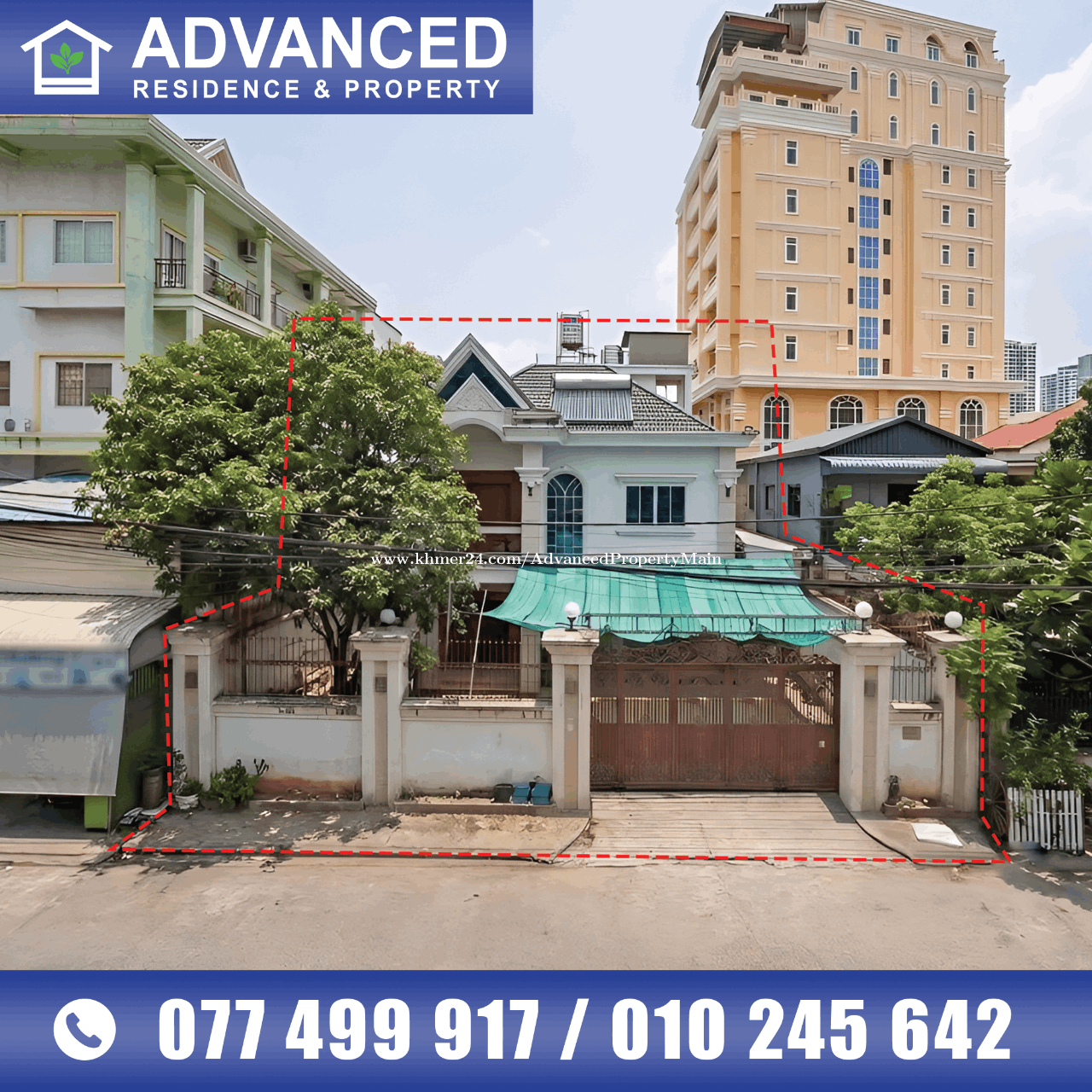 🏘 វីឡាទោល (Single Villa) នៅជិតផ្សារចំរើនផល ត្រូវការលក់បន្ទាន់ខ្លាំង  ​ (កូដ៖ A05-060389)