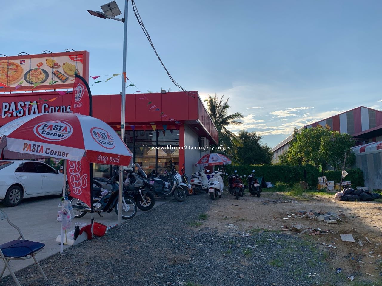 ដីជួលជាប់ហាង Pasta Corner នៅខ្នល់បត់ ភូមិវំាងចាស់ ស្រុកឧដុង្គ ខេត្តកំពង់ស្ពឺ