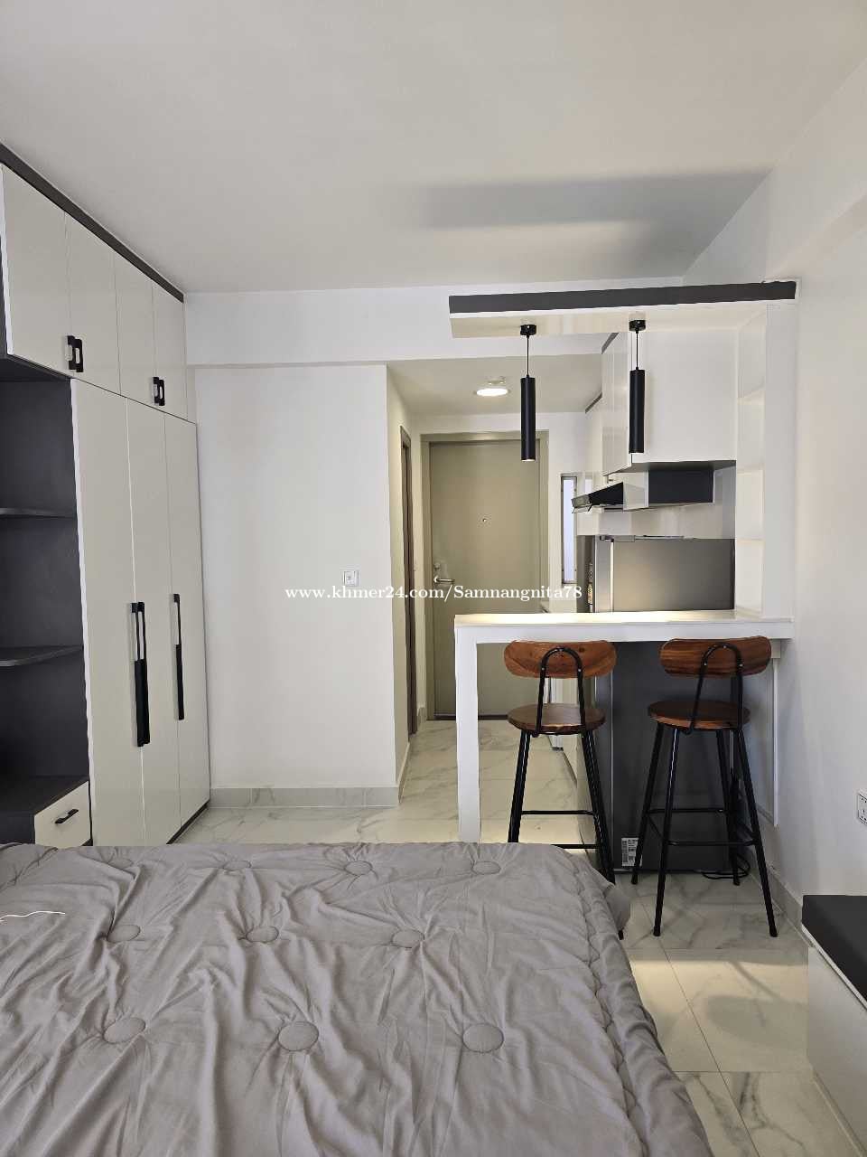 Arakawa studio room nice decor for rent $260 ទឹកថ្លា ក្បែរ RUPP IFL Techno CamEd