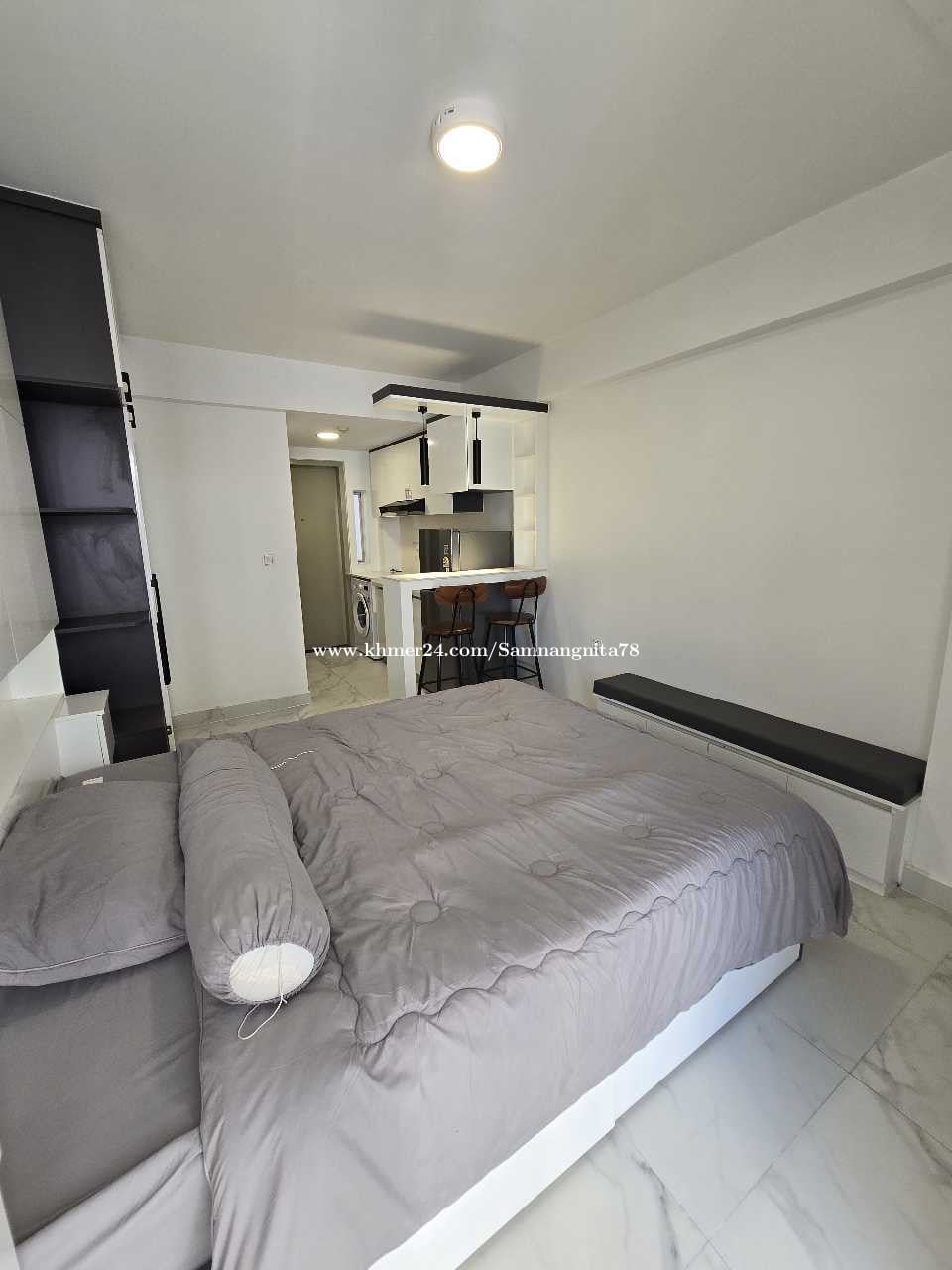 Arakawa studio room nice decor for rent $260 ទឹកថ្លា ក្បែរ RUPP IFL Techno CamEd