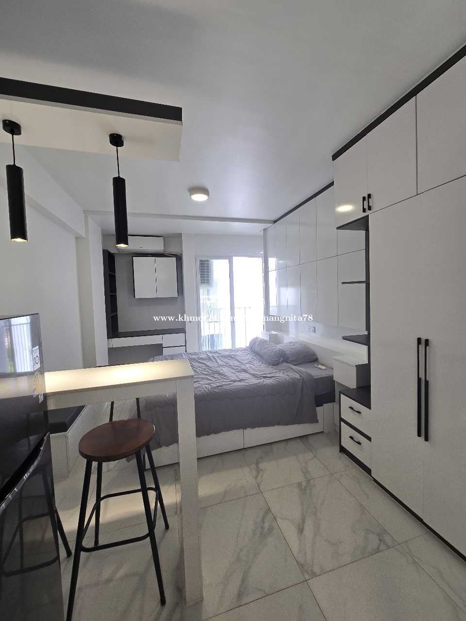 Arakawa studio room nice decor for rent $260 ទឹកថ្លា ក្បែរ RUPP IFL Techno CamEd
