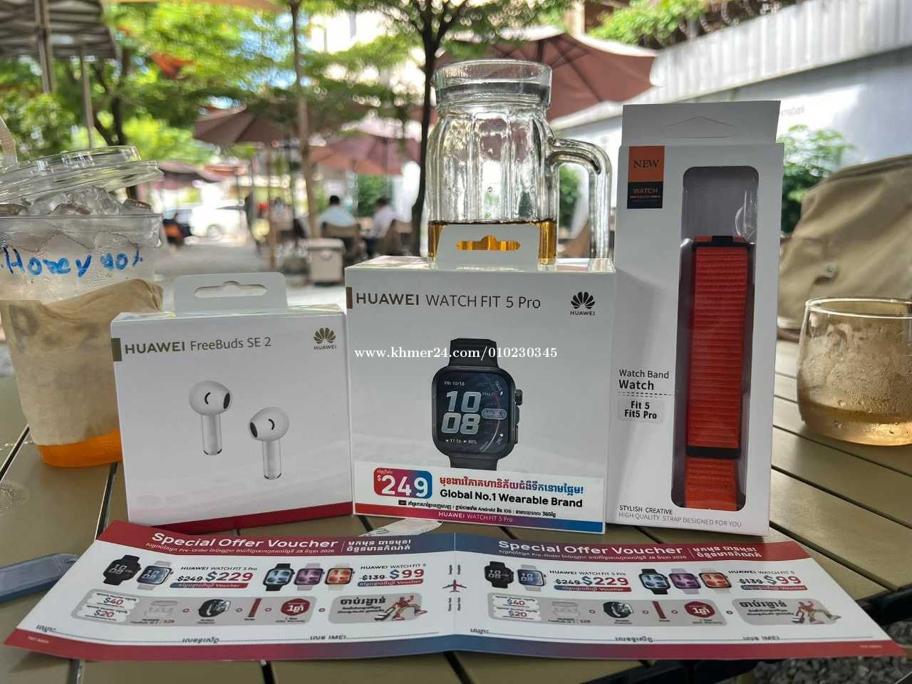 Huawei watch Fit 5Pro 215$ price $215 in Chak Angrae Leu, Mean Chey ...