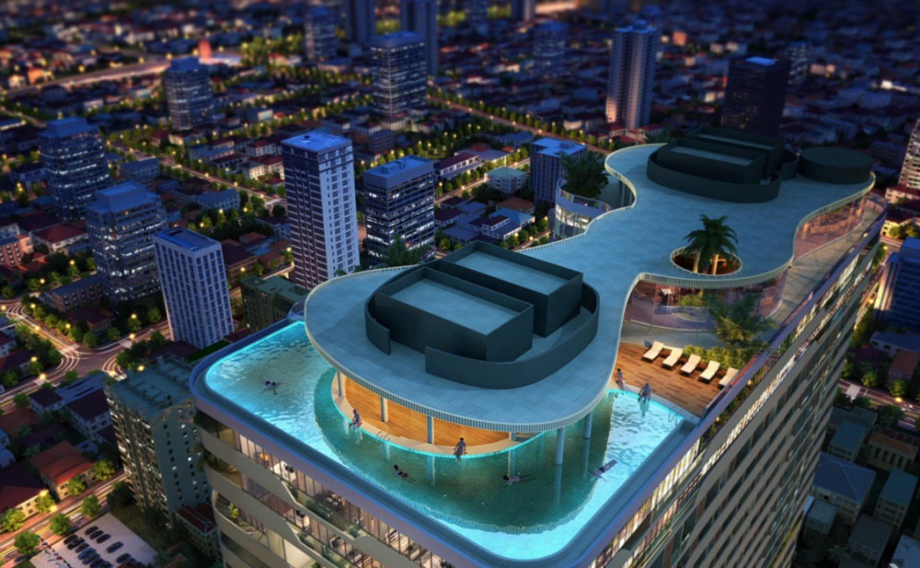 The Loft for rent in city centre, 3 minutes to Orussey market and 1 minute to SereyPheap Market.